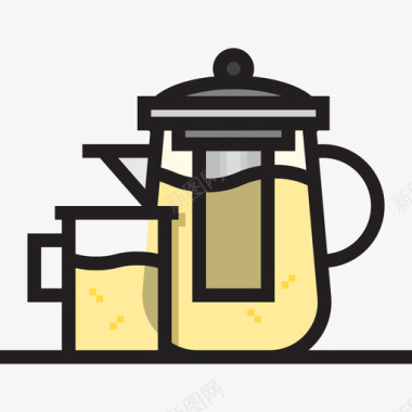 茶壶饮20线色图标图标