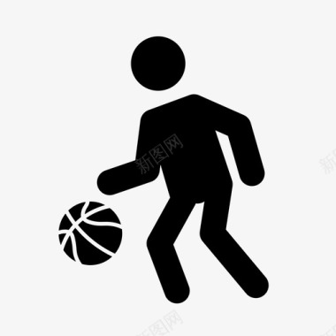 篮球标志篮球运球运球球员图标图标