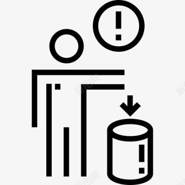 公共标识安全垃圾公共服务6线性图标图标