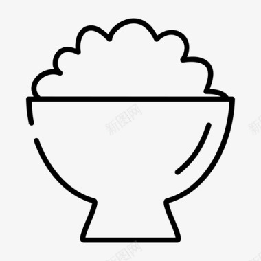 饭碗碗里的饭食物图标图标