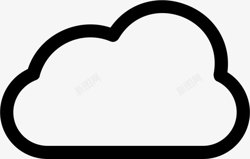 云存储云多云天空图标图标
