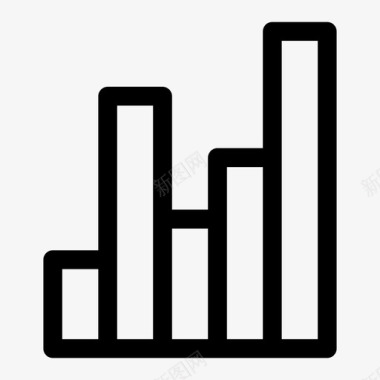 金融券图形柱状图商业图标图标