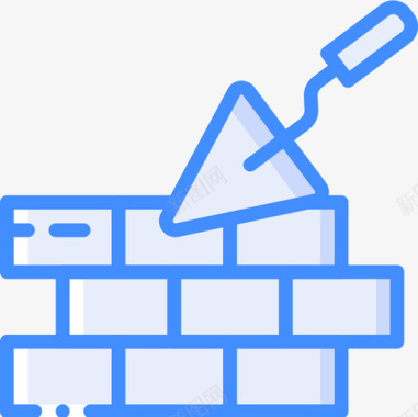 砖墙室内24蓝色图标图标