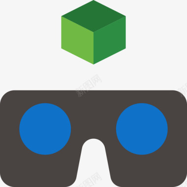 扁平化3D眼镜vr6平板3d眼镜图标图标
