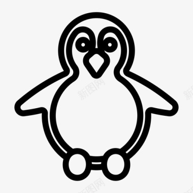 企鹅企鹅动物鸟图标图标