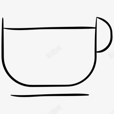杯子饮料手绘图标图标