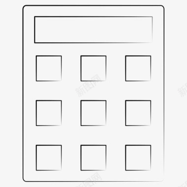 计算器计算手绘金融图标图标