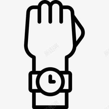 腕表时间管理29线性图标图标