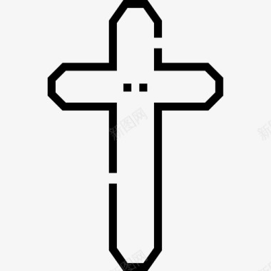 十字架十字架复活节第10天直线形图标图标
