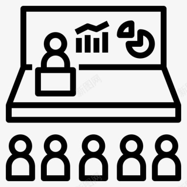 合作谈判研讨会商务会议图标图标