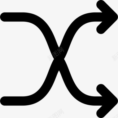 Shuffle用户界面41线性图标图标