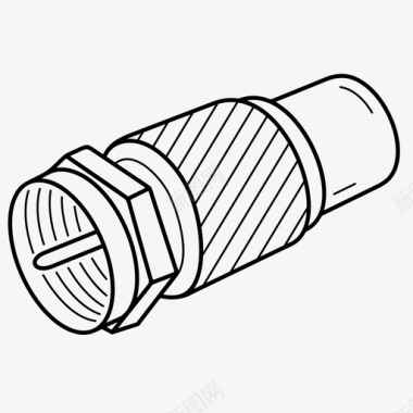 同轴电缆连接器公连接器同轴电缆图标图标