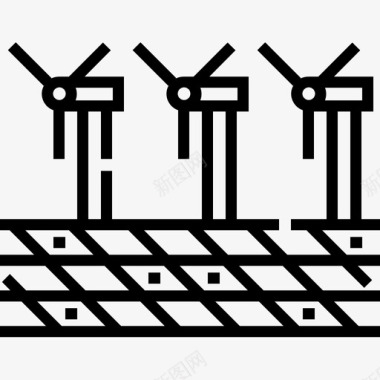 风车智能农场28线性图标图标