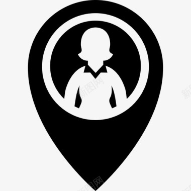 女性生殖执行职位查找地图图标图标