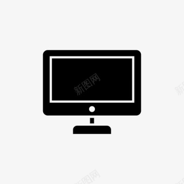 个人电脑台式机显示器图标图标