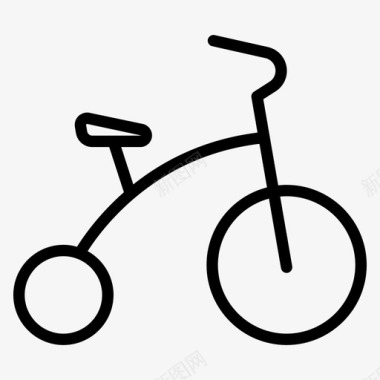 三轮车自行车小孩图标图标