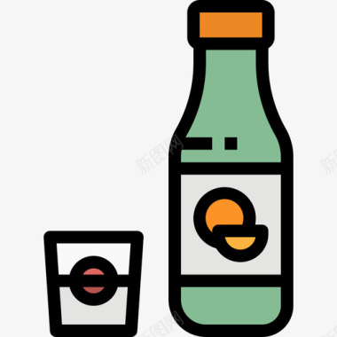 清酒13号饮料原色图标图标