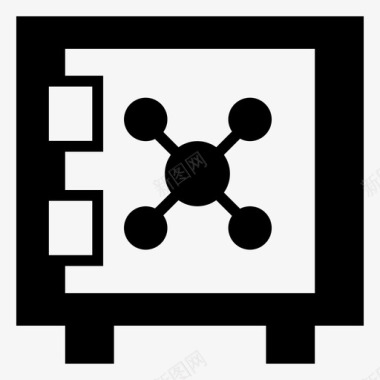 储物柜保险库储物柜保护图标图标