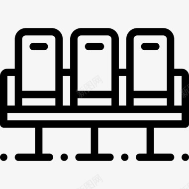 航空主题背景候机厅航空25直线式图标图标