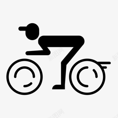 骑自行车男人运动图标图标