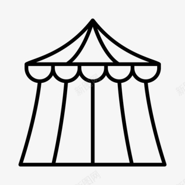 马戏马戏团嘉年华马戏团帐篷图标图标