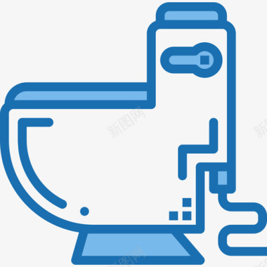 卫生间标识卫生间浴室27蓝色图标图标