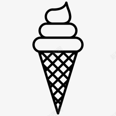 冰淇淋筒食物速食图标图标