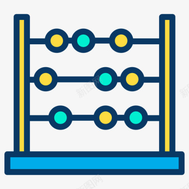 珠算盘算盘策略29线颜色图标图标