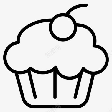 纸杯蛋糕美味松饼图标图标