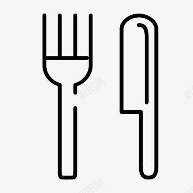 餐厅酒吧叉子图标图标
