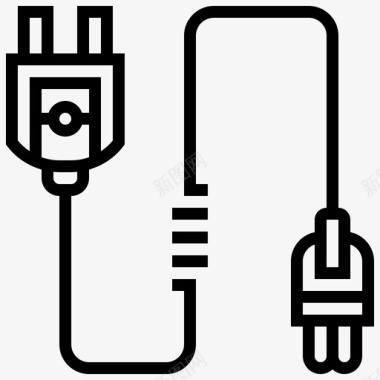 电源线交流电源线连接器电源线图标图标