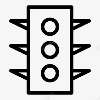 信号灯道路交通图标图标
