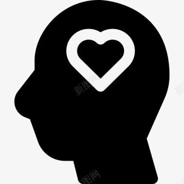心脏人类大脑34充满图标图标