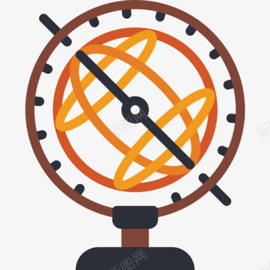 地球仪天文学13平面图标图标