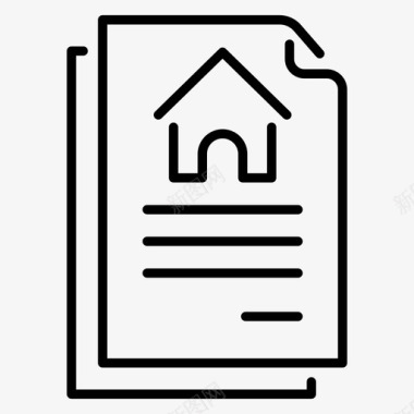房屋贷款文件图标图标