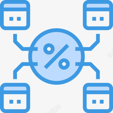 百分比矢量百分比折扣8蓝色图标图标
