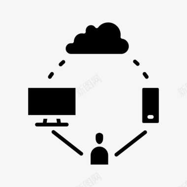 云服务器云系统数据网络图标图标