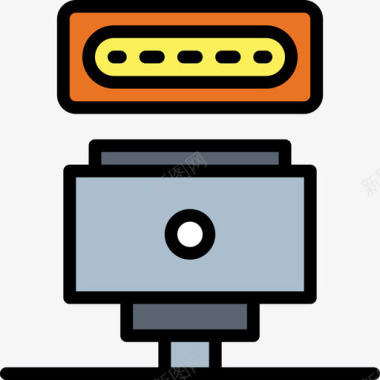 充电器背景充电器机械手3线性颜色图标图标