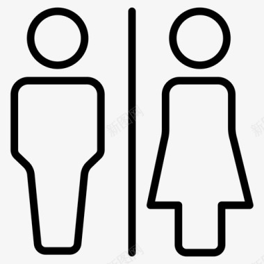 女性生殖卫生间机场女性图标图标