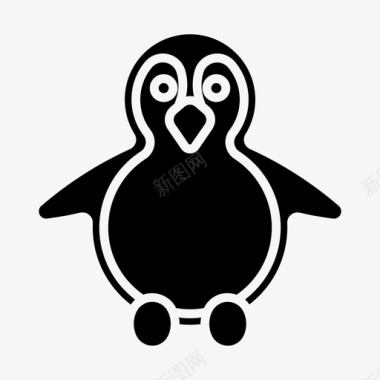 企鹅企鹅动物鸟图标图标