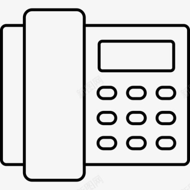 科技感线路电话传真座机图标图标