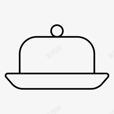 厨房用具黄油盘支架厨房图标图标