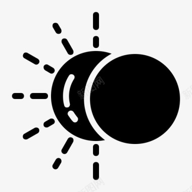 日食白天图标图标