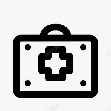 急救标志急救箱十字药品图标图标