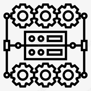 卡通数据连接服务器连接数据库图标图标