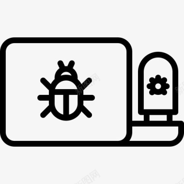 笔记本电脑窃听器黑客图标图标