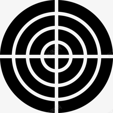 运动品牌服装射击靶运动和游戏8实心图标图标