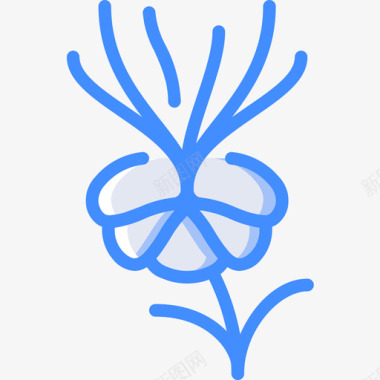 野牡丹植物学4蓝色图标图标
