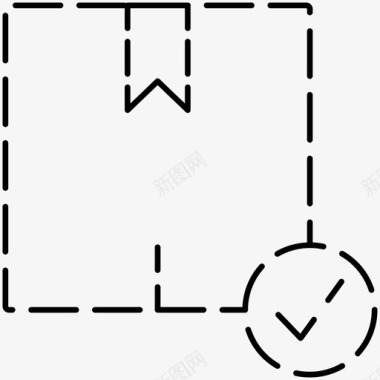 大米包装确认交货包装交货虚线图标图标
