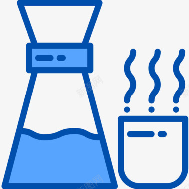 Chemex厨房64蓝色图标图标